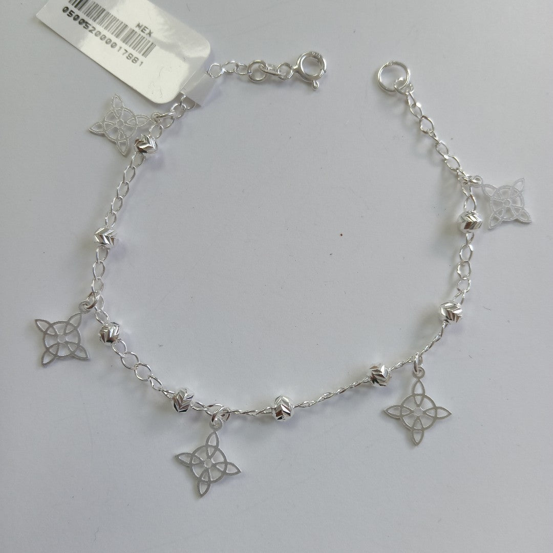 PULSERA TEJIDO ESPECIAL PLATA .925 18 CM 3.2 GR (NUEVO)