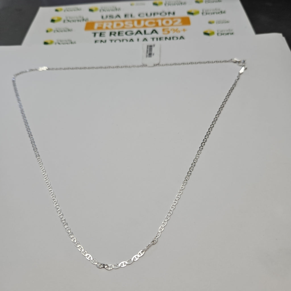 CADENA TEJIDO GUCHI PLATA .925 55 CM 3.4 GR (NUEVO)