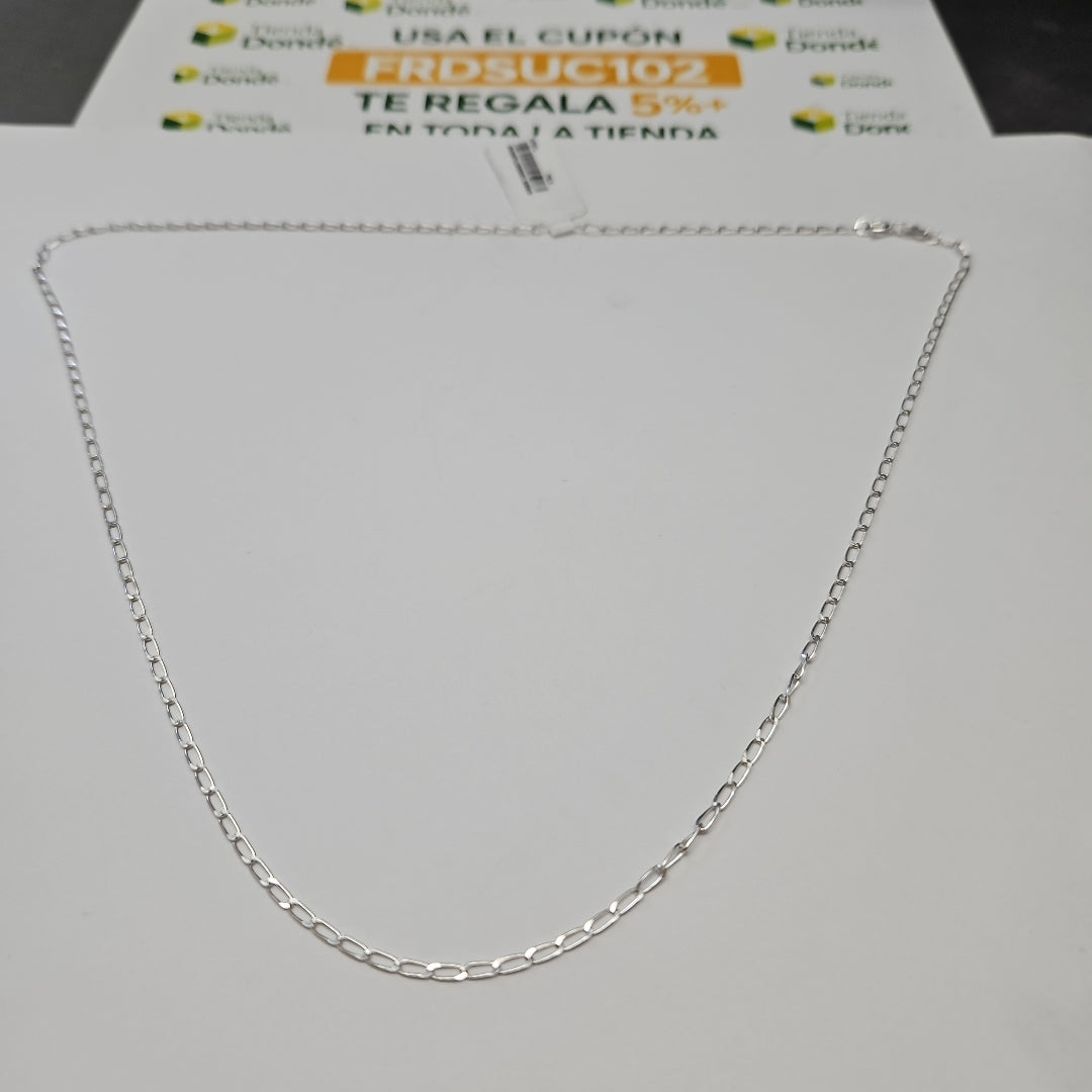 CADENA TEJIDO ESLABONES PLATA .925 55 CM 2.9 GR (NUEVO)