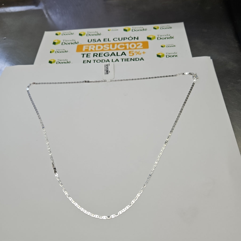 CADENA TEJIDO ESPEJO PLATA .925 60 CM 4.2 GR (NUEVO)