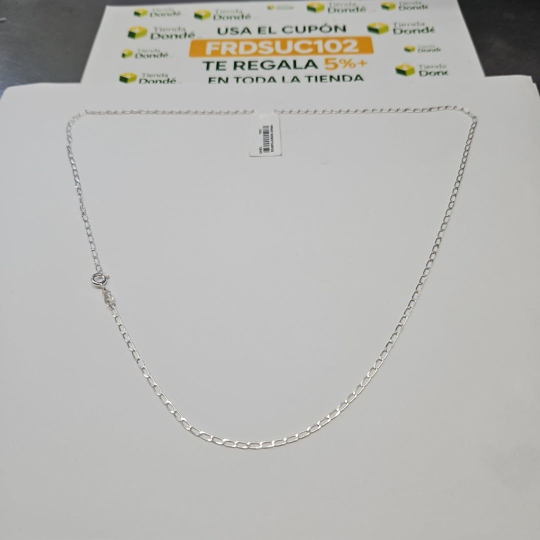 CADENA TEJIDO ESLABONES PLATA .925 60 CM 3.2 GR (NUEVO)