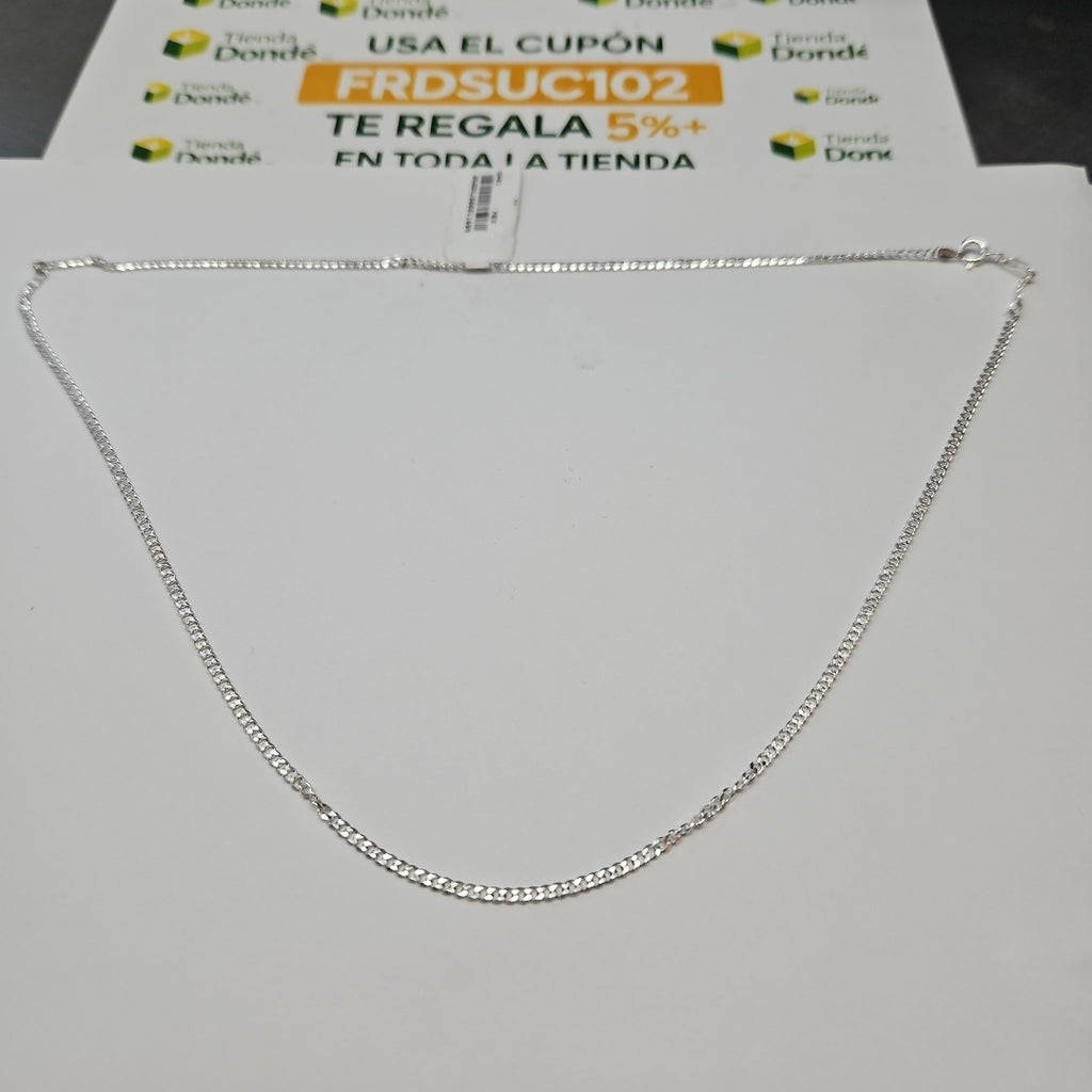 CADENA TEJIDO BARBADO PLATA .925 55 CM 5.3 GR (NUEVO)