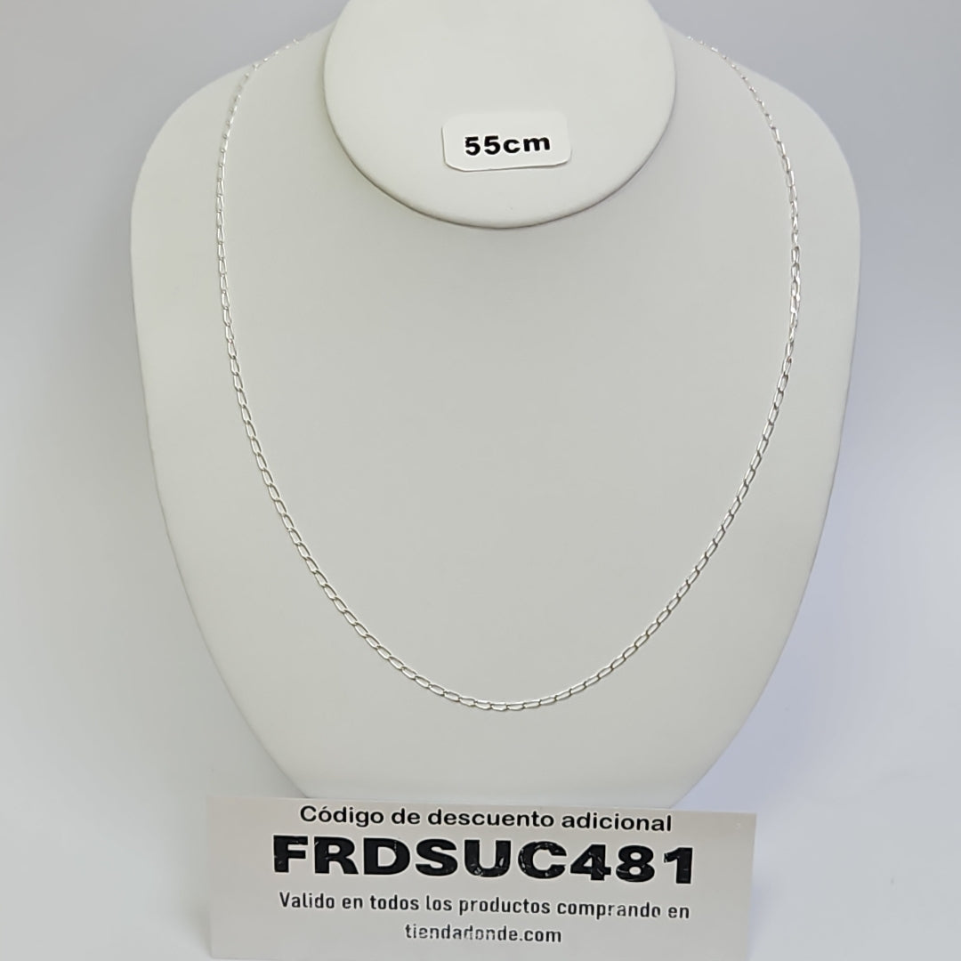CADENA TEJIDO ESLABONES PLATA .925 55 CM 2.9 GR (NUEVO)