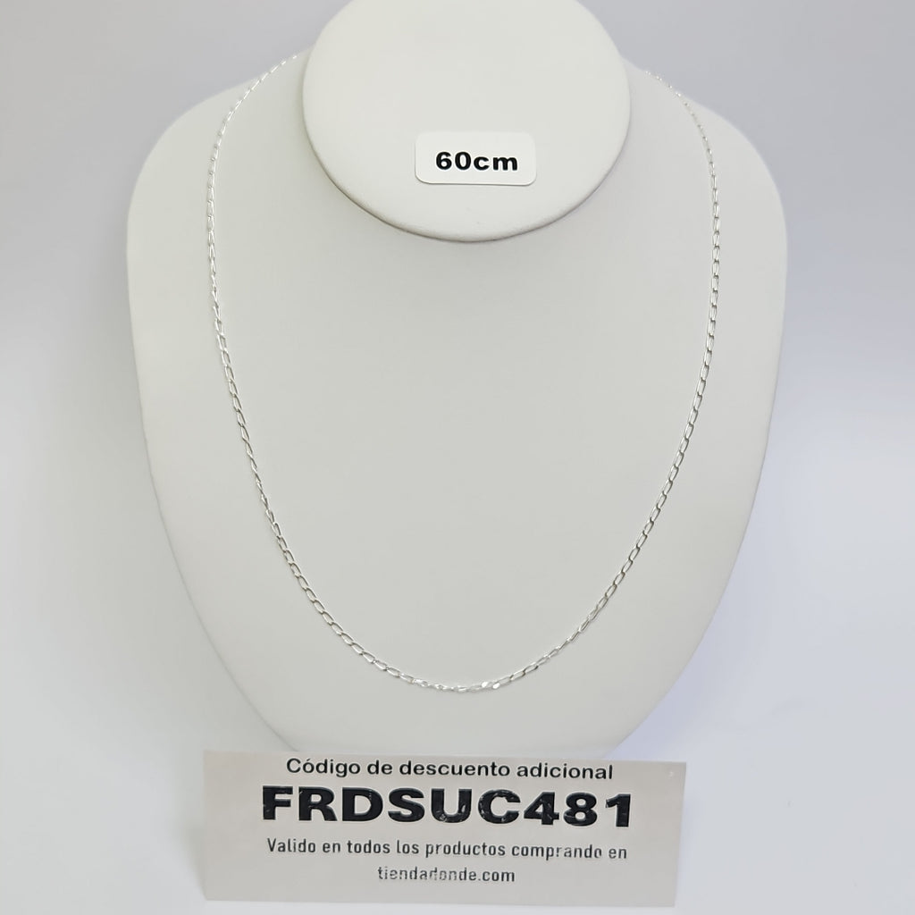 CADENA TEJIDO ESLABONES PLATA .925 60 CM 3.1 GR (NUEVO)