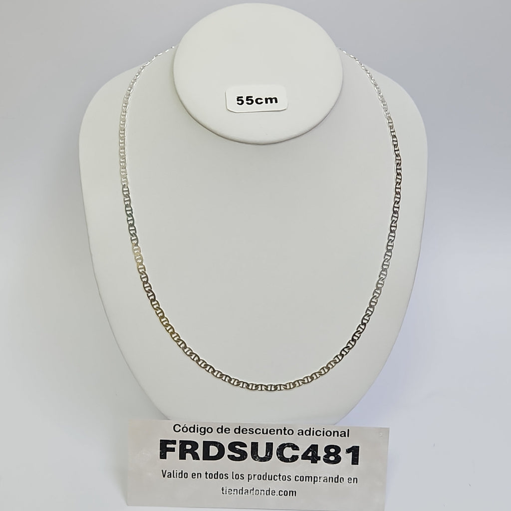 CADENA TEJIDO GUCHI PLATA .925 55 CM 12.8 GR (NUEVO)