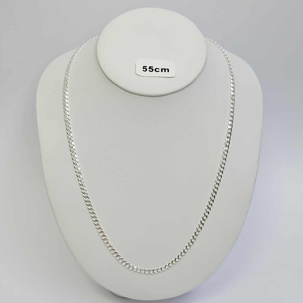 CADENA TEJIDO BARBADO PLATA .925 60 CM 14 GR (NUEVO)