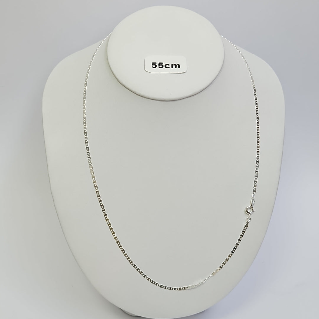 CADENA TEJIDO GUCHI PLATA .925 55 CM 3.6 GR (NUEVO)