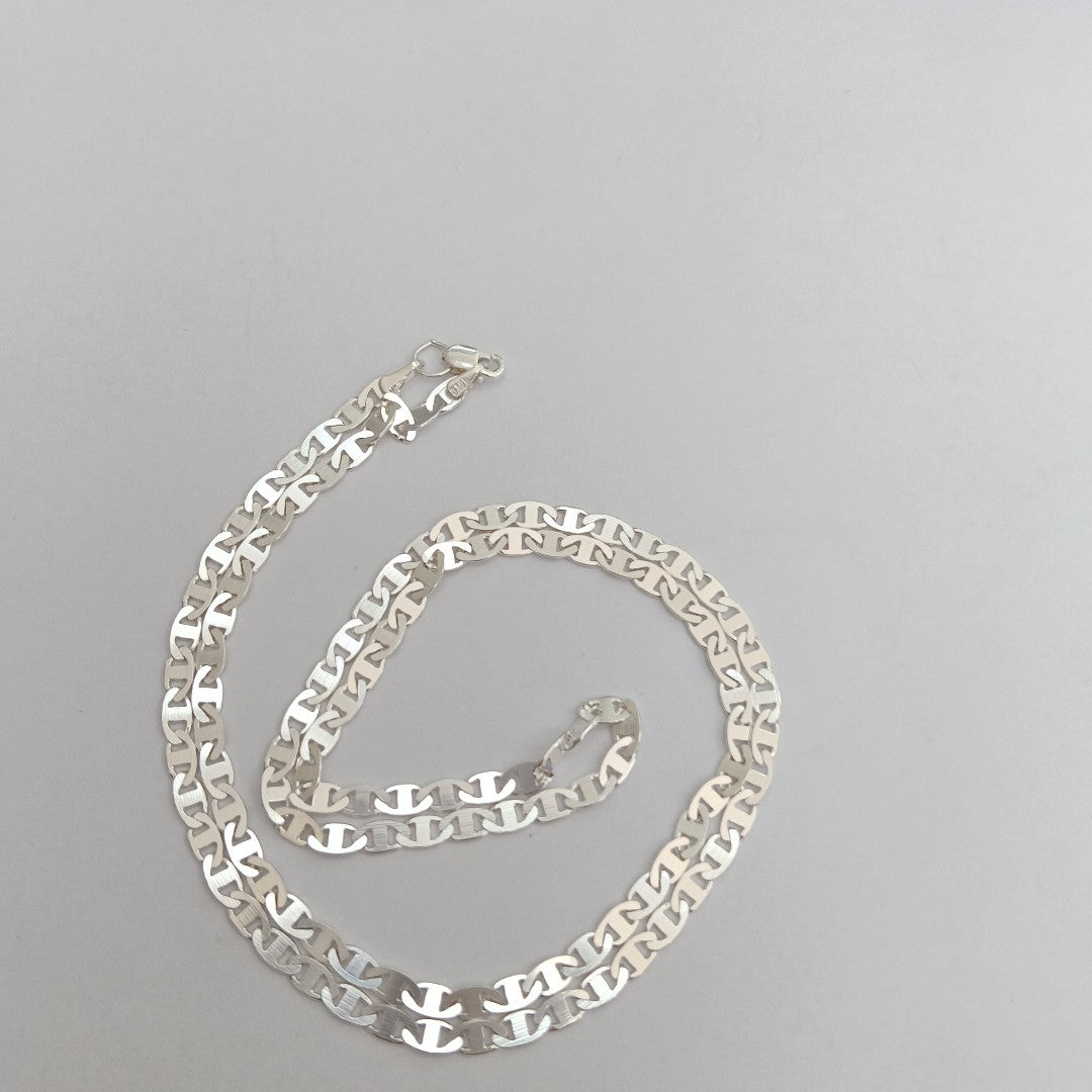 CADENA TEJIDO GUCHI PLATA .925 60 CM 9.6 GR (NUEVO)