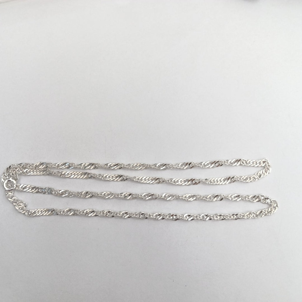CADENA TEJIDO MEDIO TORZAL PLATA .925 55 CM 6.4 GR (NUEVO)
