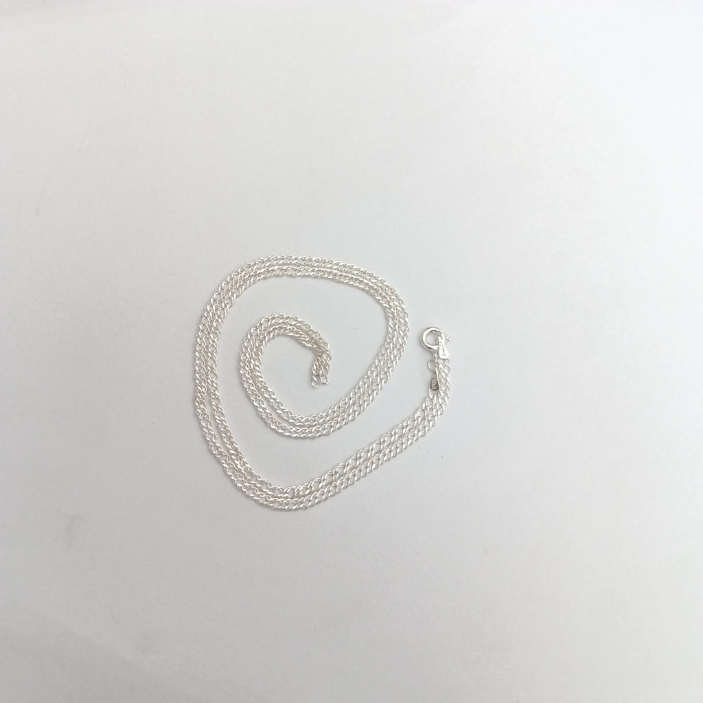 CADENA TEJIDO ESLABONES PLATA .925 55 CM 4.1 GR (NUEVO)