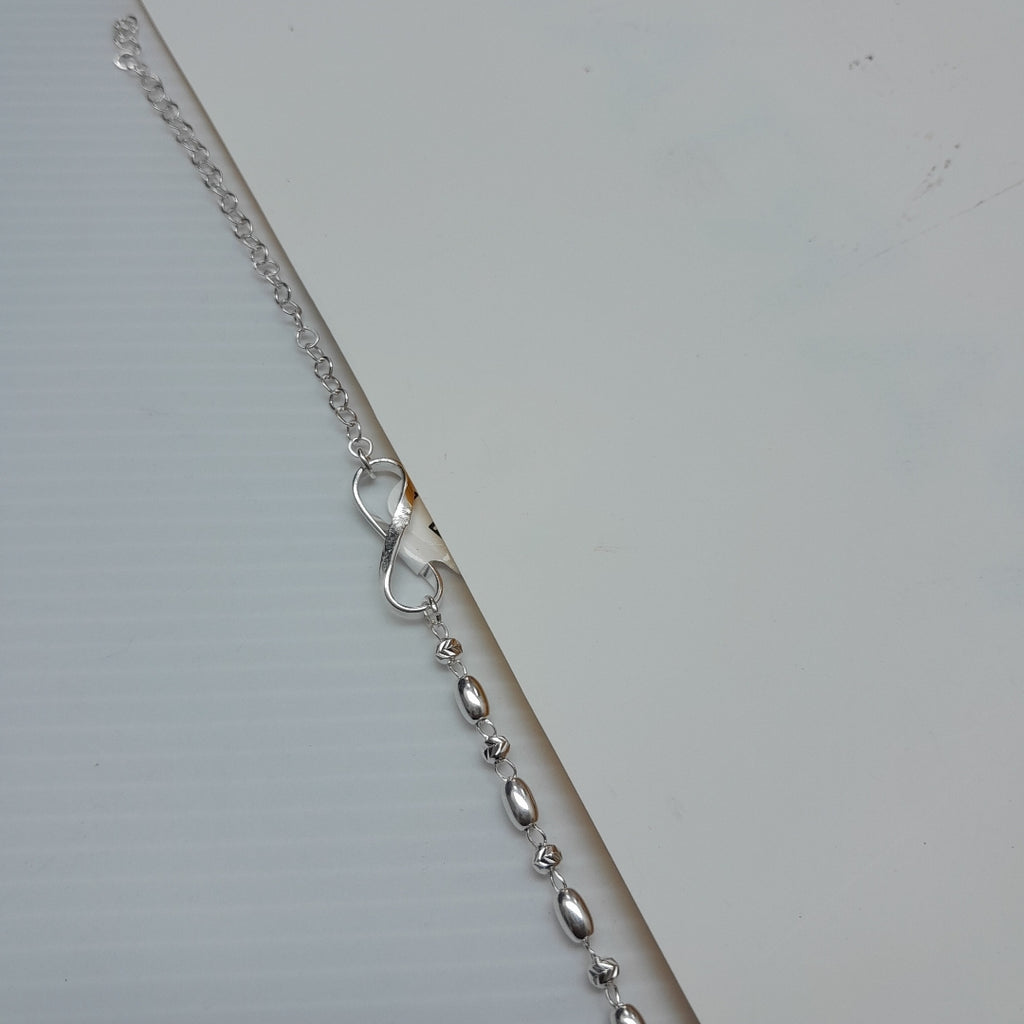 PULSERA TEJIDO INFINITO PLATA .925 18 CM 2.4 GR (NUEVO)