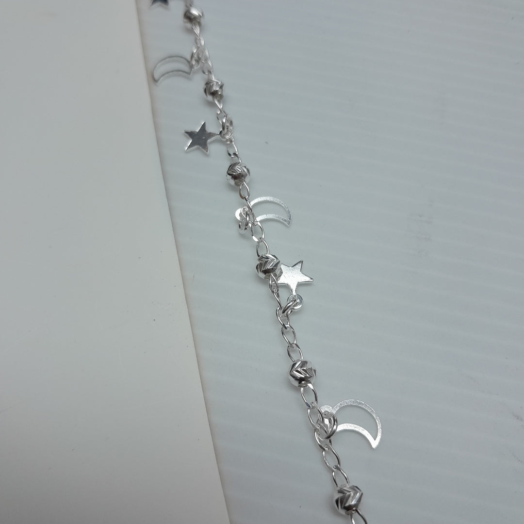 PULSERA TEJIDO TEJIDO ESPECIAL PLATA .925 18 CM 3.1 GR (NUEVO)
