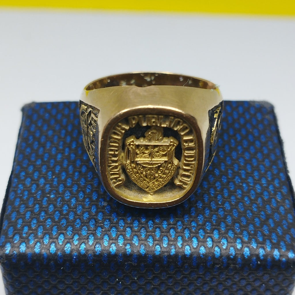 ANILLO DE GRADUACIÓN ORO 18 K 11 GRMS (SEMINUEVO)
