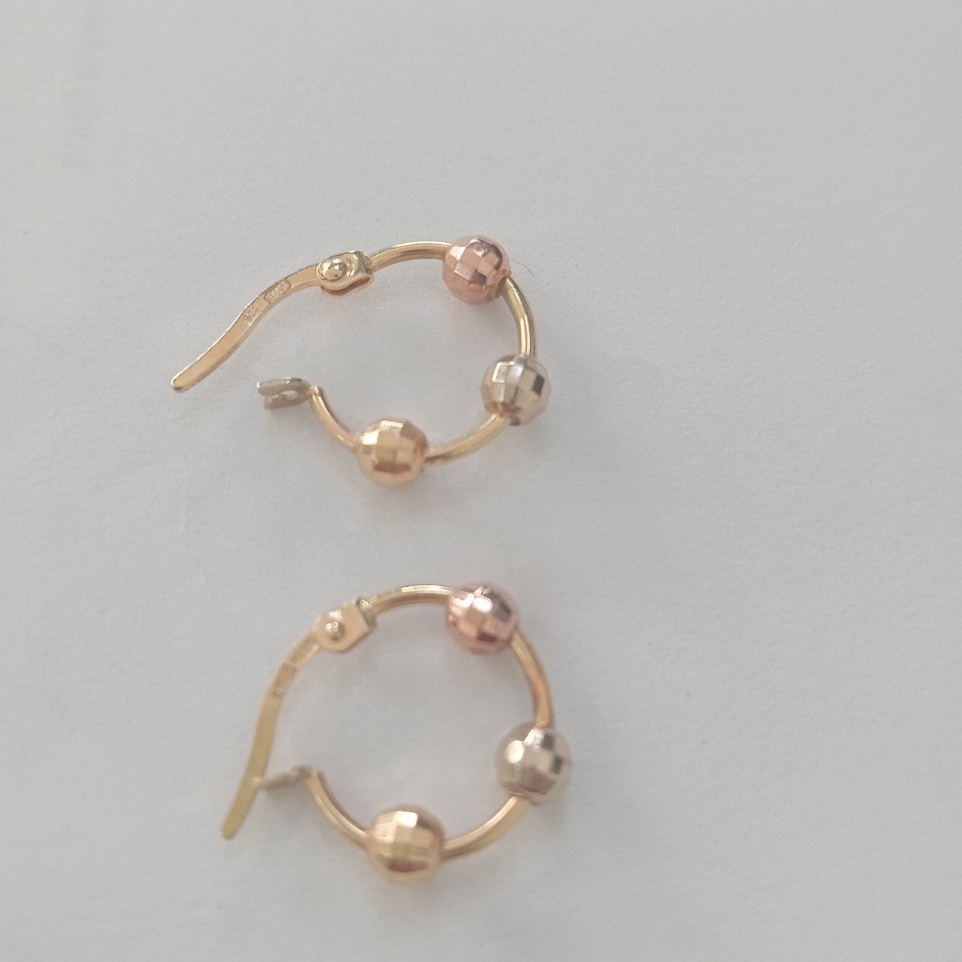 ARRACADAS PAR ORO 14 K 1.9 GRMS (SEMINUEVO)