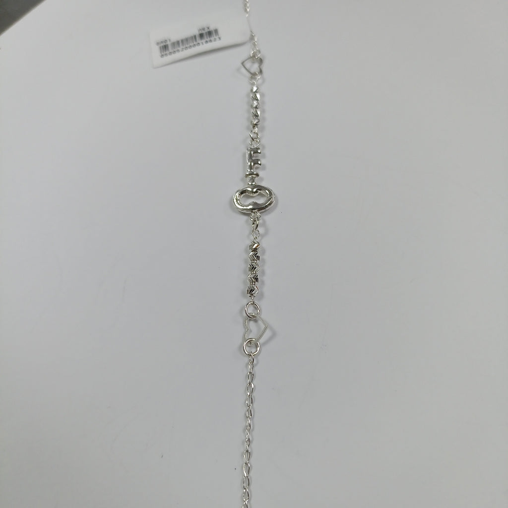 PULSERA TEJIDO LLAVE PLATA .925 18 CM 2.4 GR (NUEVO)