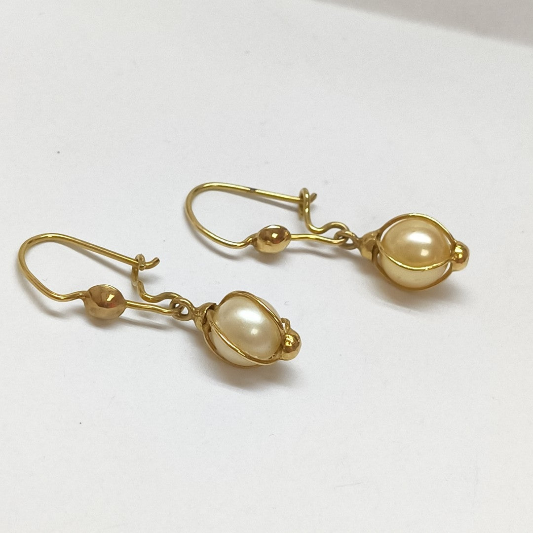 ARETES PAR ORO 14 K 3.4 GRMS (SEMINUEVO)