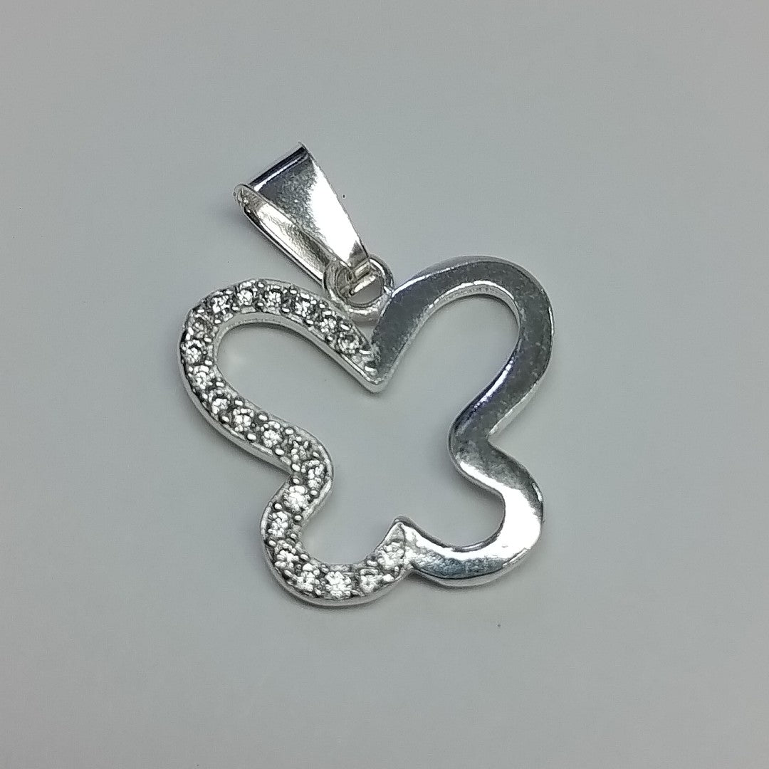 DIJE MARIPOSA C/CIRCONIAS PLATA .925 2.2 GR (NUEVO)