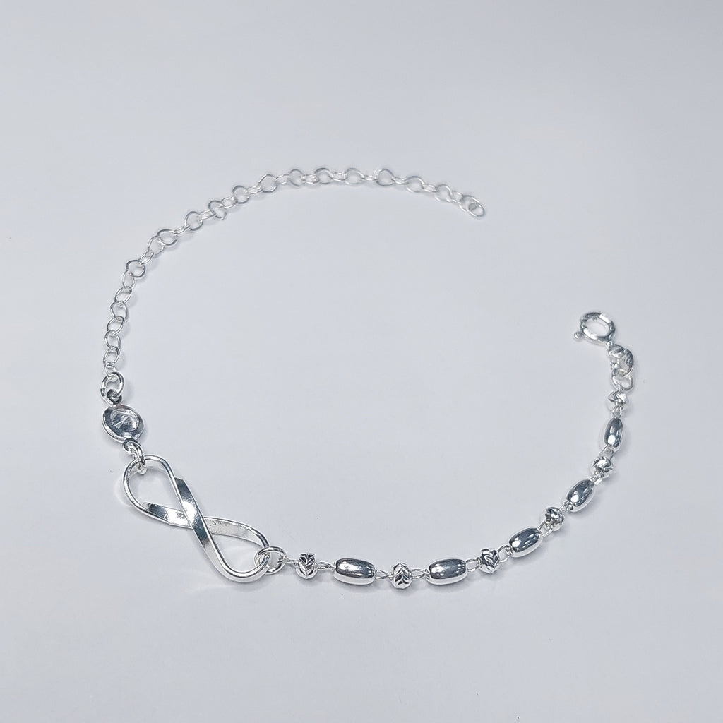 PULSERA TEJIDO ESPECIAL PLATA .925 18 CM 2.6 GR (NUEVO)