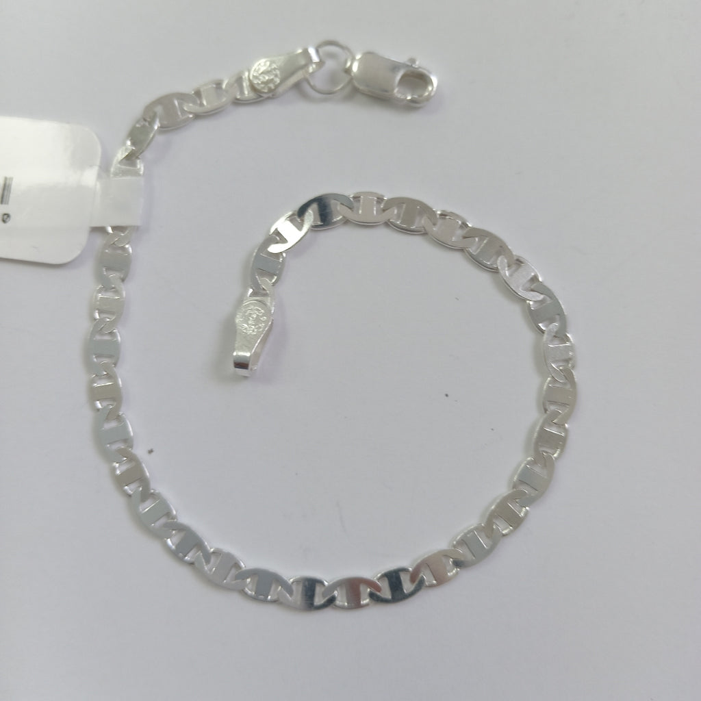 PULSERA TEJIDO GUCHI PLATA .925 18 CM 3.5 GR (NUEVO)
