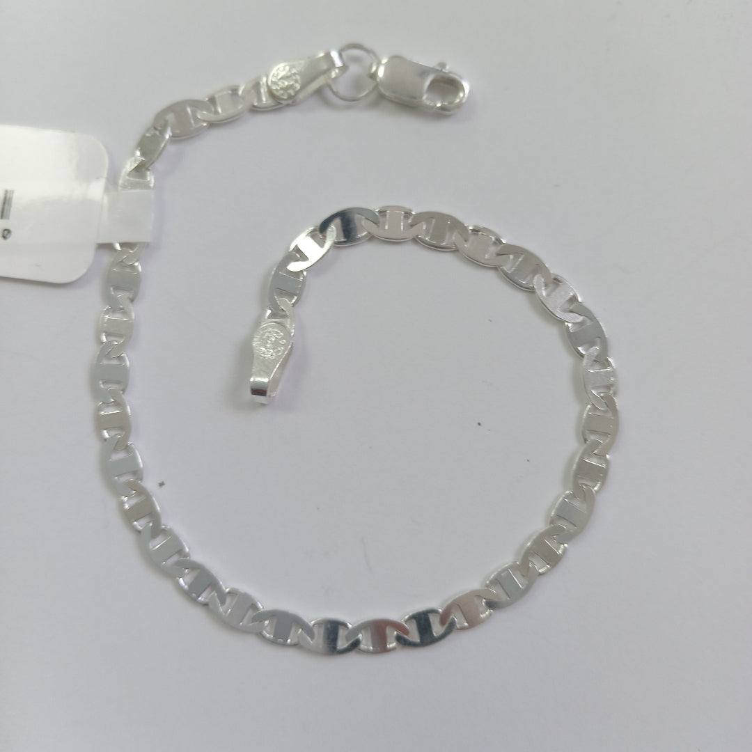 PULSERA TEJIDO GUCHI PLATA .925 18 CM 3.5 GR (NUEVO)