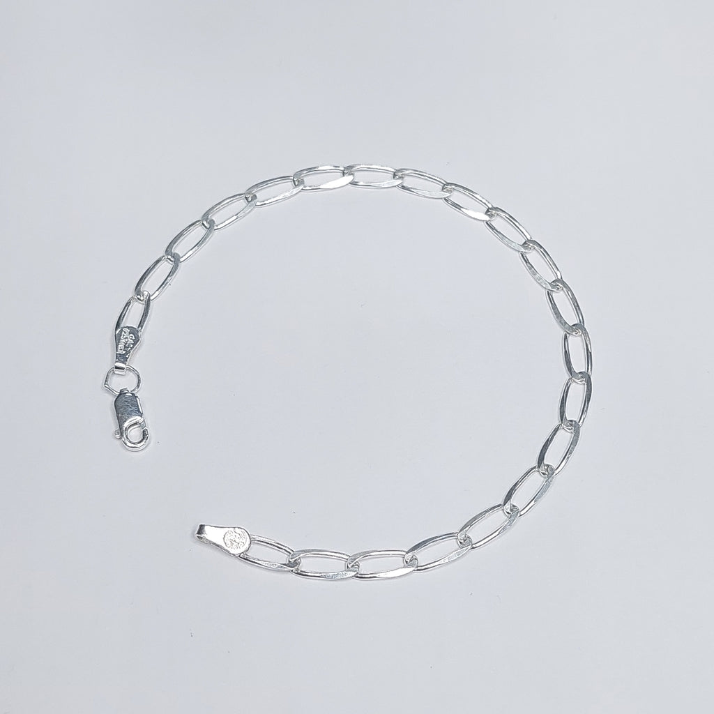 PULSERA TEJIDO ESLABONES PLATA .925 18 CM 3.7 GR (NUEVO)