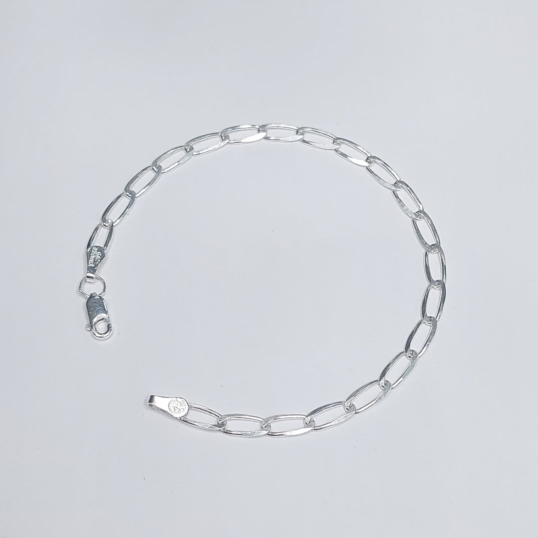 PULSERA TEJIDO ESLABONES PLATA .925 18 CM 3.7 GR (NUEVO)