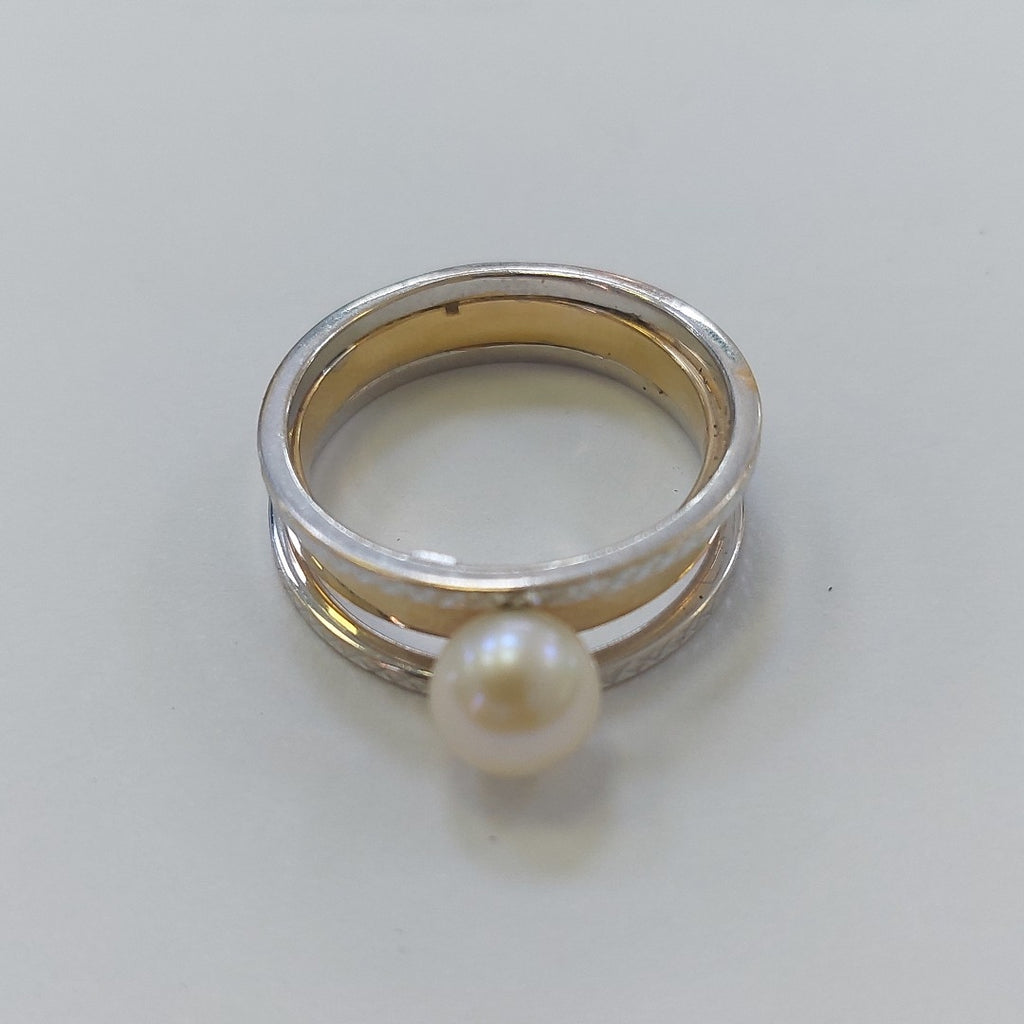 ANILLITO ORO COMBINADO 14 K 3,70 GRMS (SEMINUEVO)