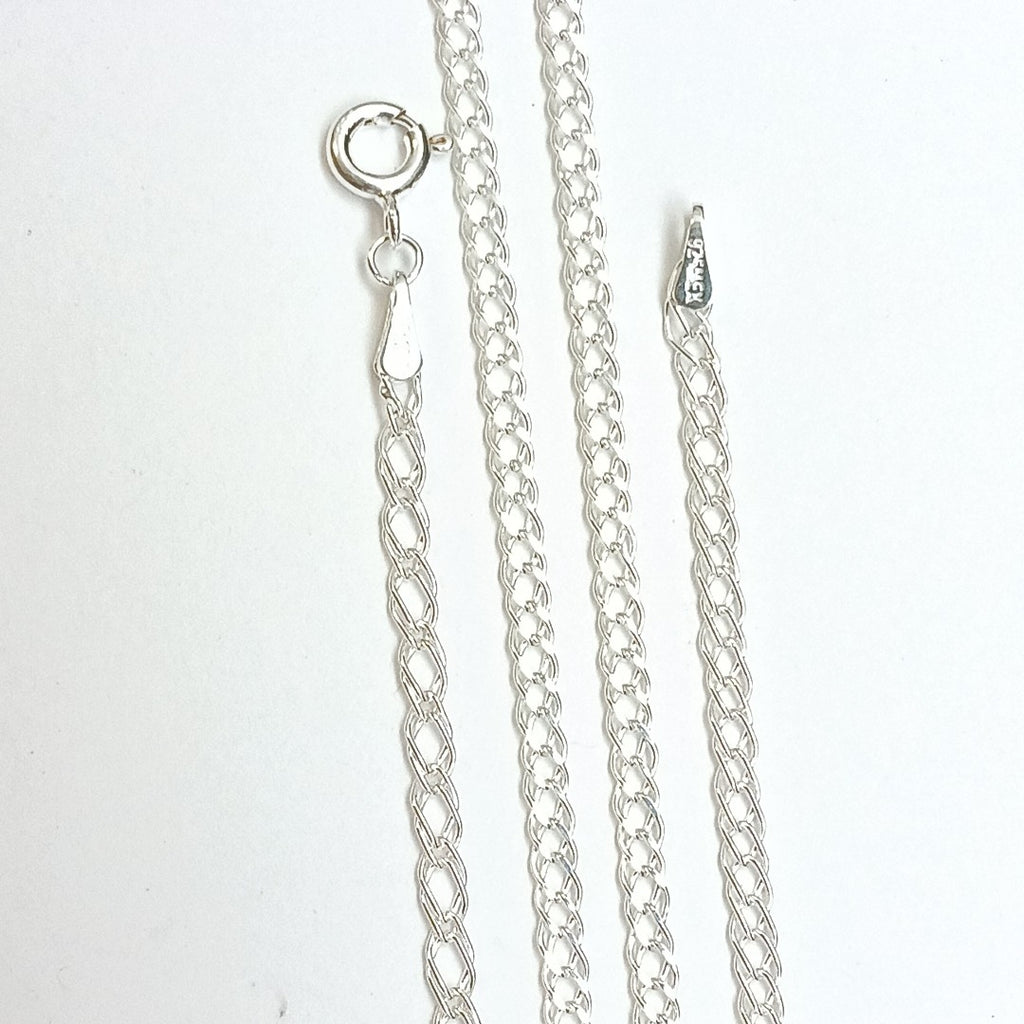 CADENA TEJIDO ESLABONES PLATA .925 55 CM 3.9 GR (NUEVO)