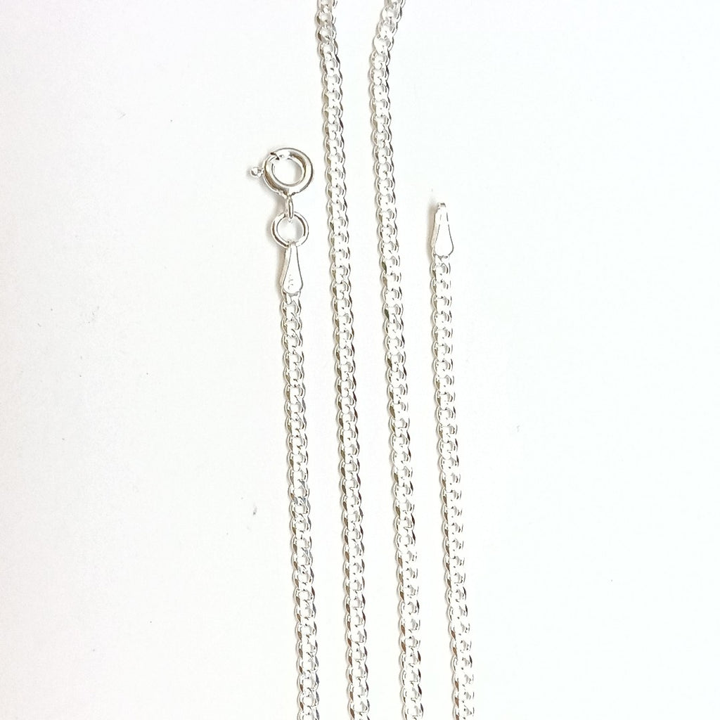 CADENA TEJIDO BARBADO PLATA .925 55 CM 5.4 GR (NUEVO)
