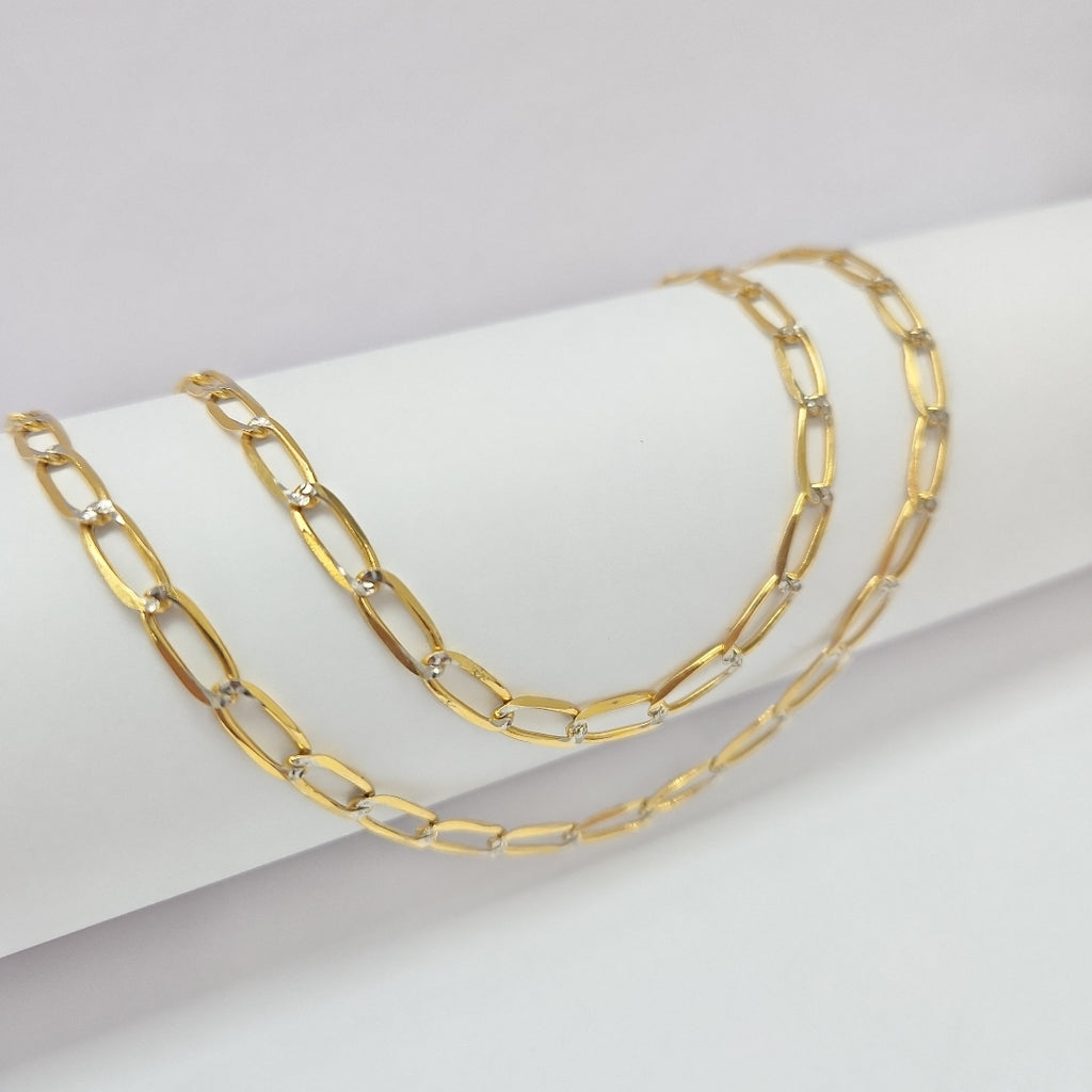 CADENA TEJIDO ESLABONES 11.2G 55 CM 14K (NUEVO)