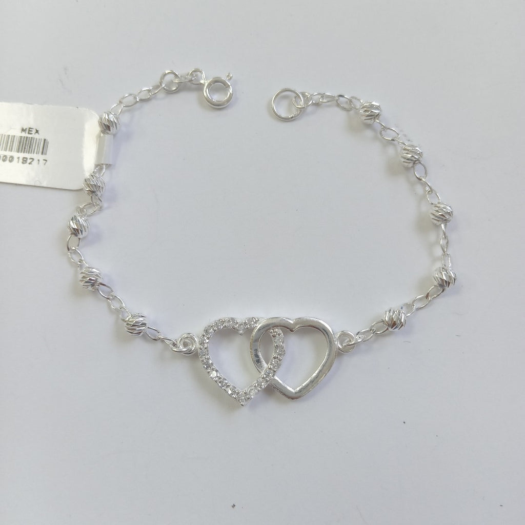 PULSERA TEJIDO TEJIDO ESPECIAL PLATA .925 18 CM 3.9 GR (NUEVO)