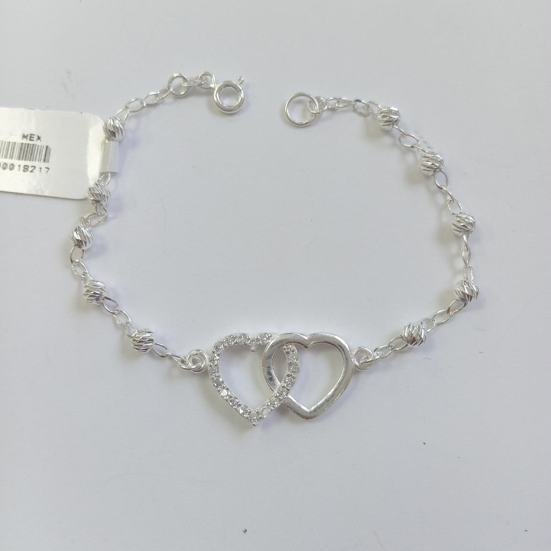PULSERA TEJIDO TEJIDO ESPECIAL PLATA .925 18 CM 3.9 GR (NUEVO)