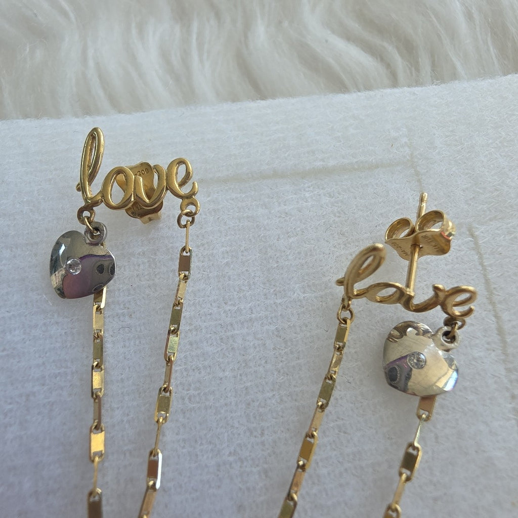 BROQUELES PAR ORO 14 K 2 GRMS (SEMINUEVO)