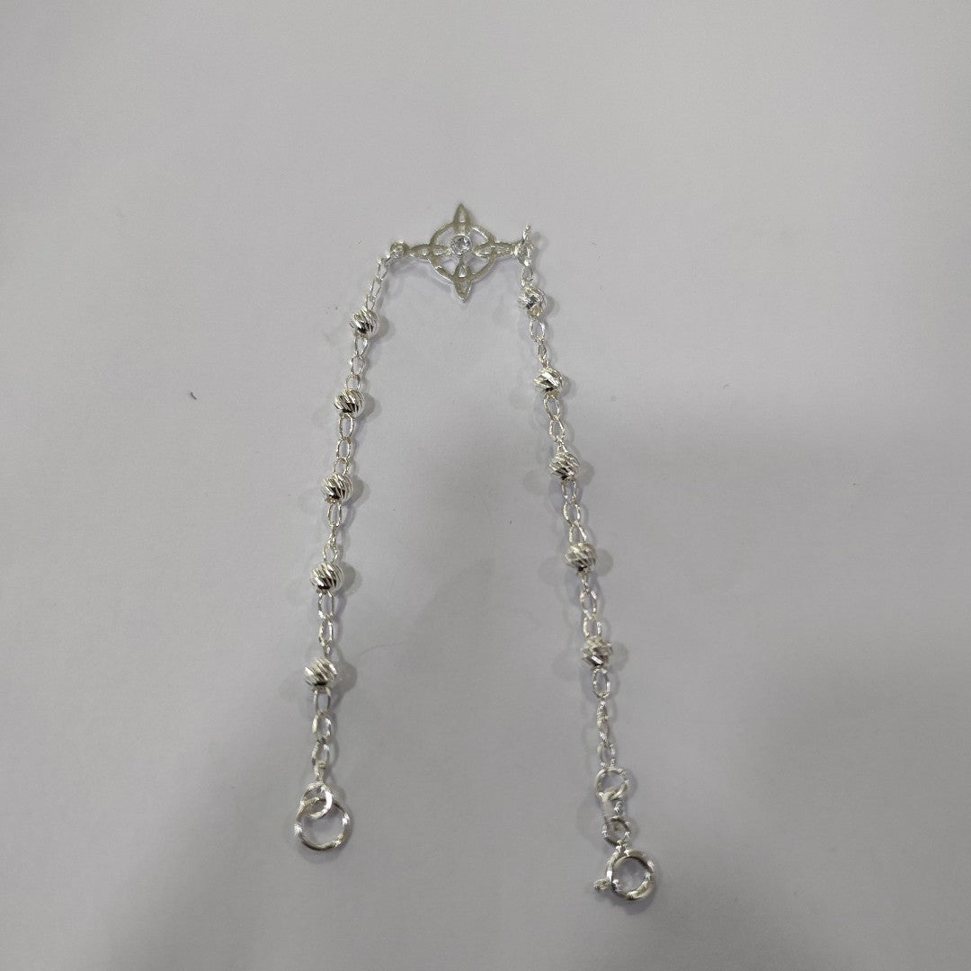 PULSERA TEJIDO ESPECIAL PLATA .925 18 CM 2.8 GR (NUEVO)