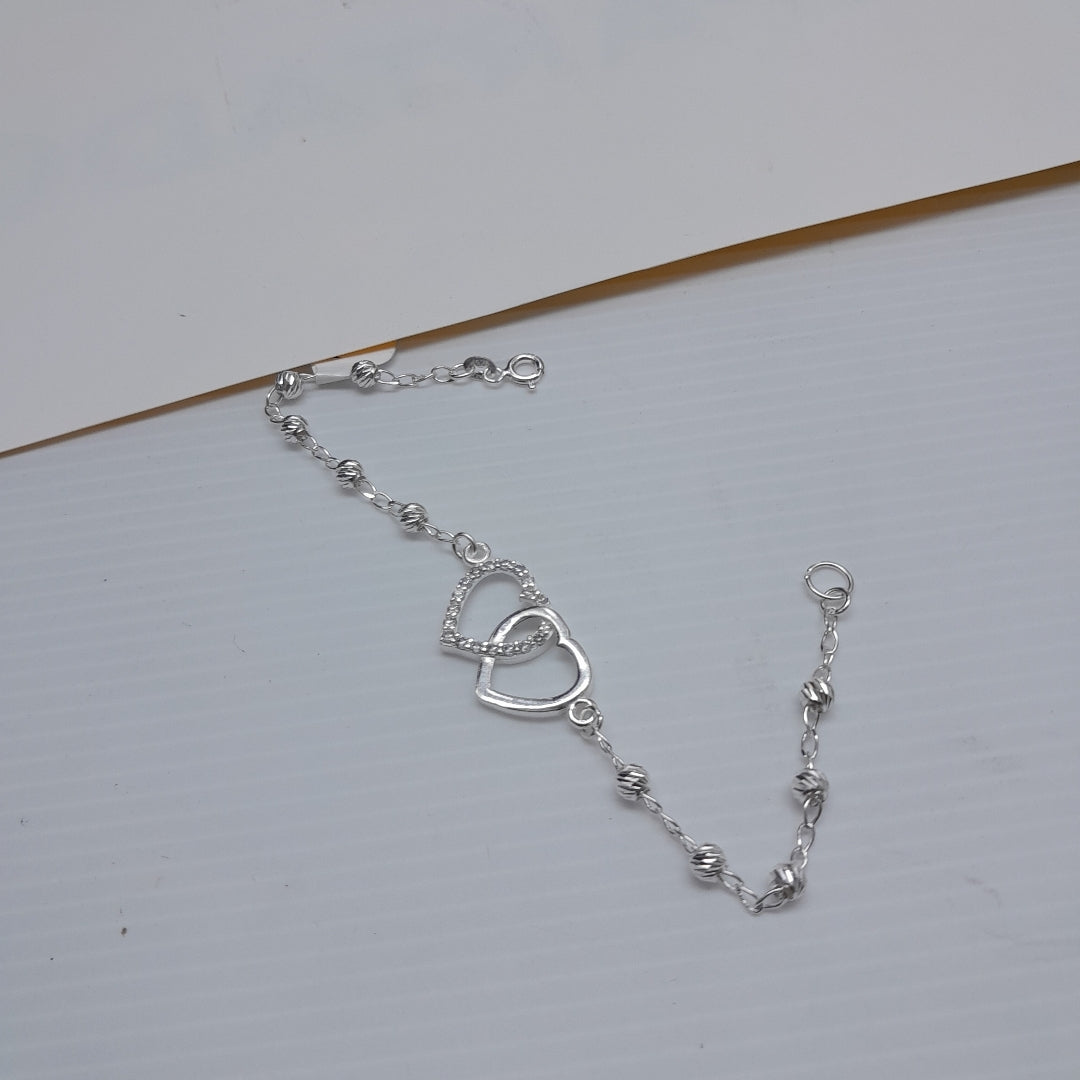 PULSERA TEJIDO TEJIDO ESPECIAL PLATA .925 18 CM 4.1 GR (NUEVO)