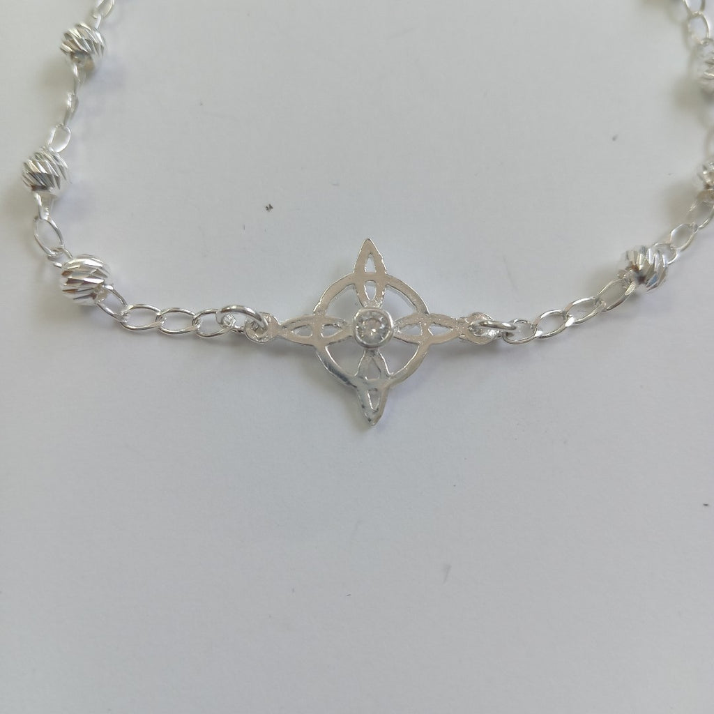 PULSERA TEJIDO ESPECIAL PLATA .925 18 CM 2.9 GR (NUEVO)