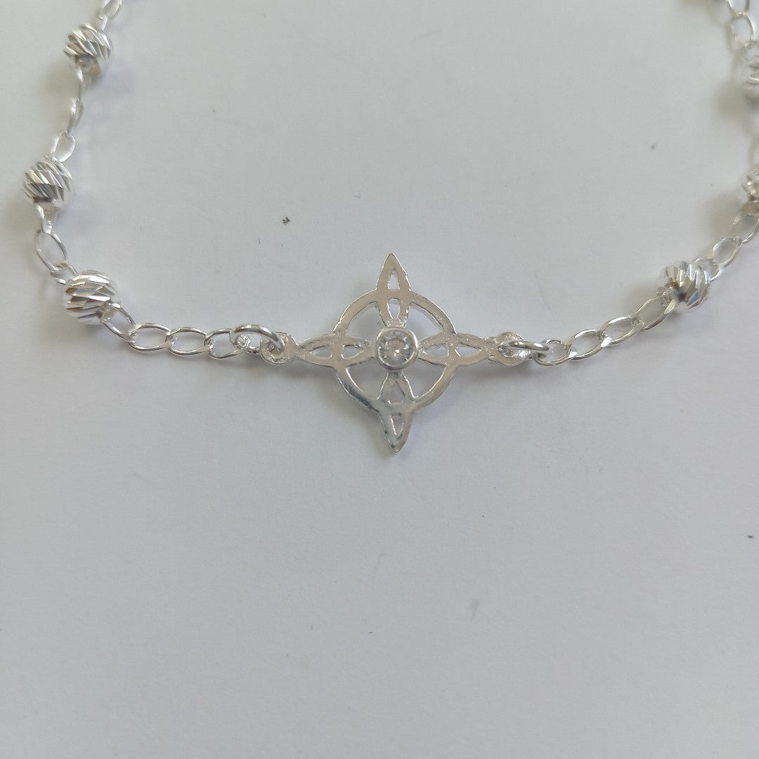 PULSERA TEJIDO ESPECIAL PLATA .925 18 CM 2.9 GR (NUEVO)