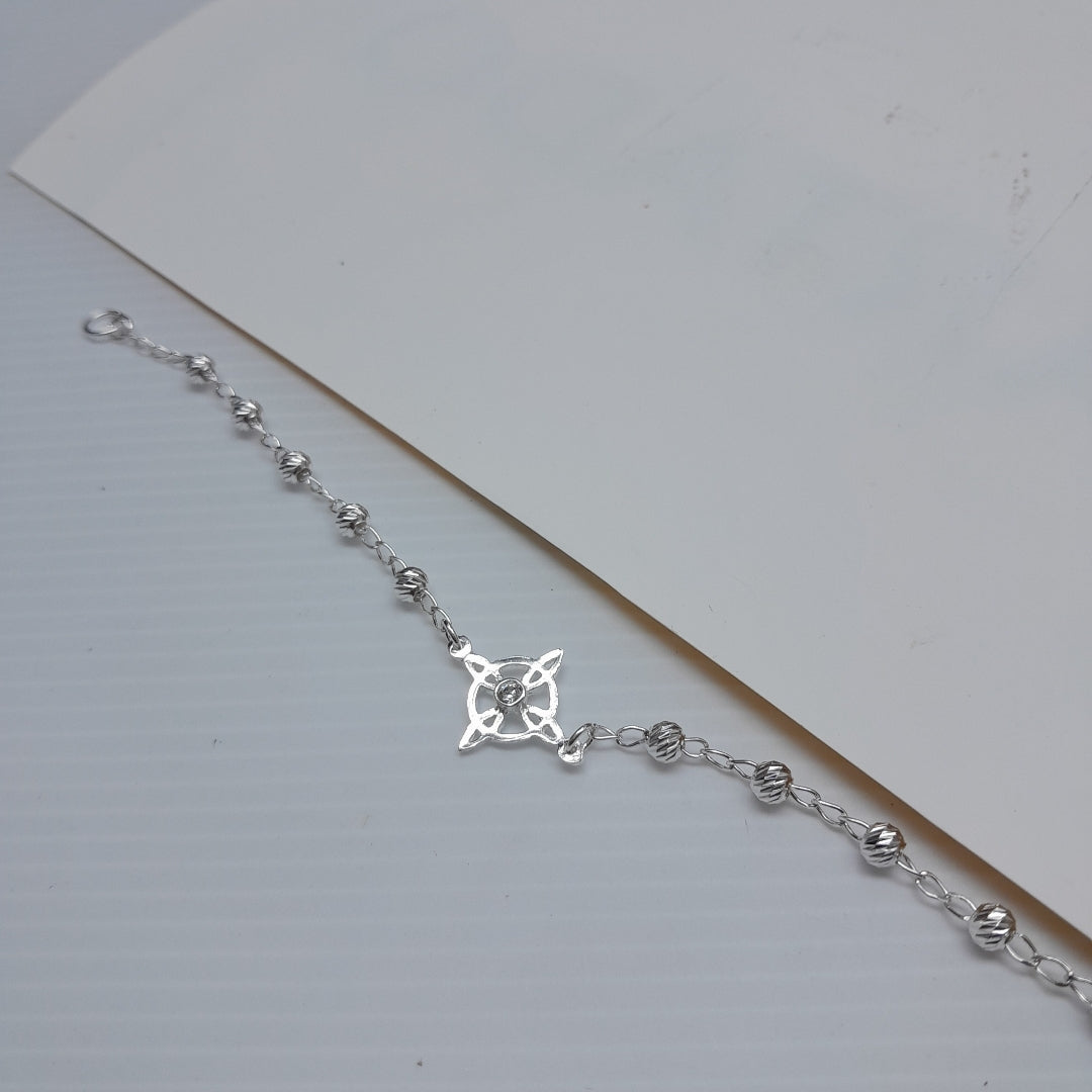 PULSERA TEJIDO ESPECIAL PLATA .925 18 CM 2.9 GR (NUEVO)