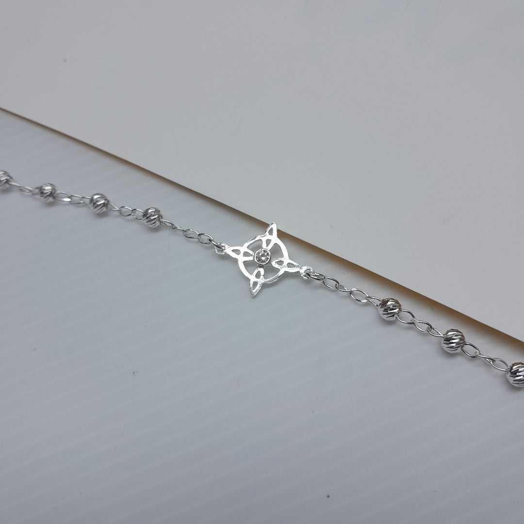 PULSERA TEJIDO ESPECIAL PLATA .925 18 CM 2.9 GR (NUEVO)