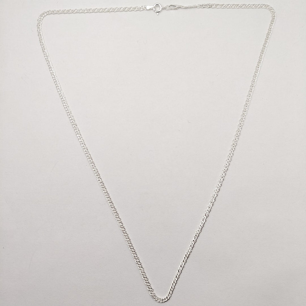 CADENA TEJIDO ESLABONES PLATA .925 55 CM 4.2 GR (NUEVO)