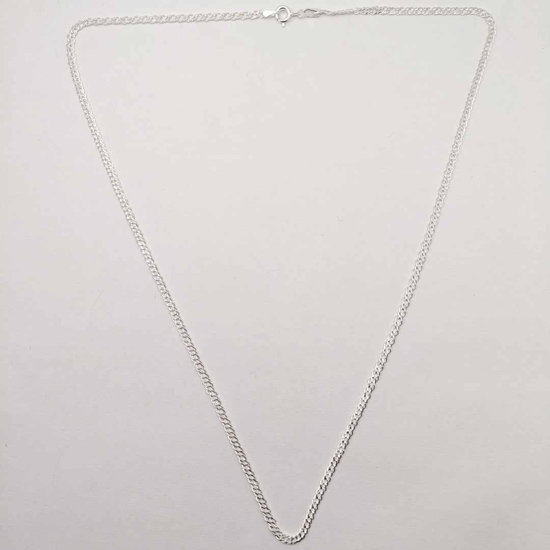 CADENA TEJIDO ESLABONES PLATA .925 55 CM 4.2 GR (NUEVO)