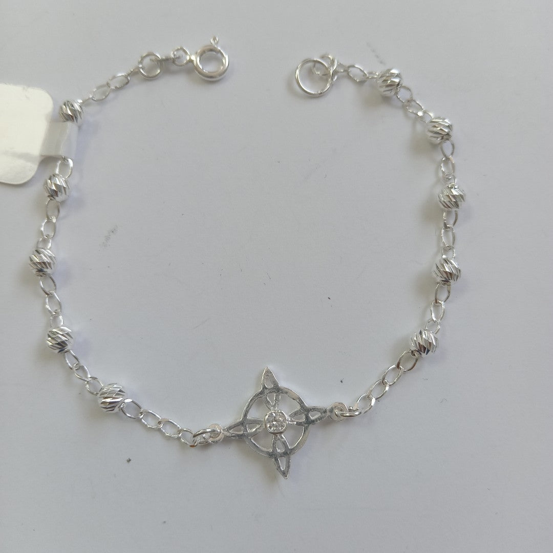PULSERA TEJIDO ESPECIAL PLATA .925 18 CM 2.9 GR (NUEVO)
