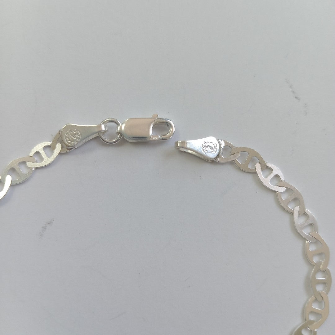 PULSERA TEJIDO GUCHI PLATA .925 18 CM 2.6 GR (NUEVO)