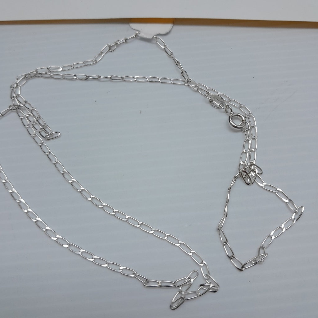 CADENA TEJIDO ESLABONES PLATA .925 60 CM 3.1 GR (NUEVO)