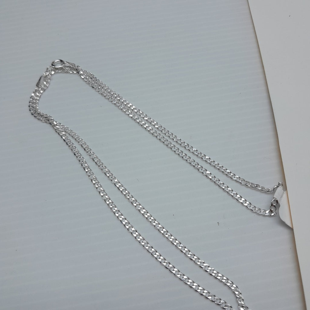 CADENA TEJIDO BARBADO PLATA .925 55 CM 5.3 GR (NUEVO)