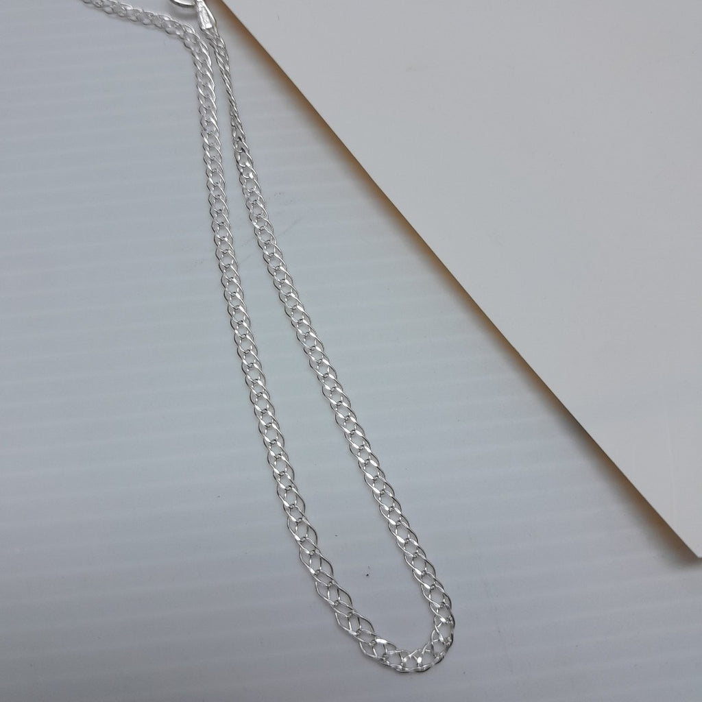 CADENA TEJIDO ESLABONES PLATA .925 55 CM 3.9 GR (NUEVO)