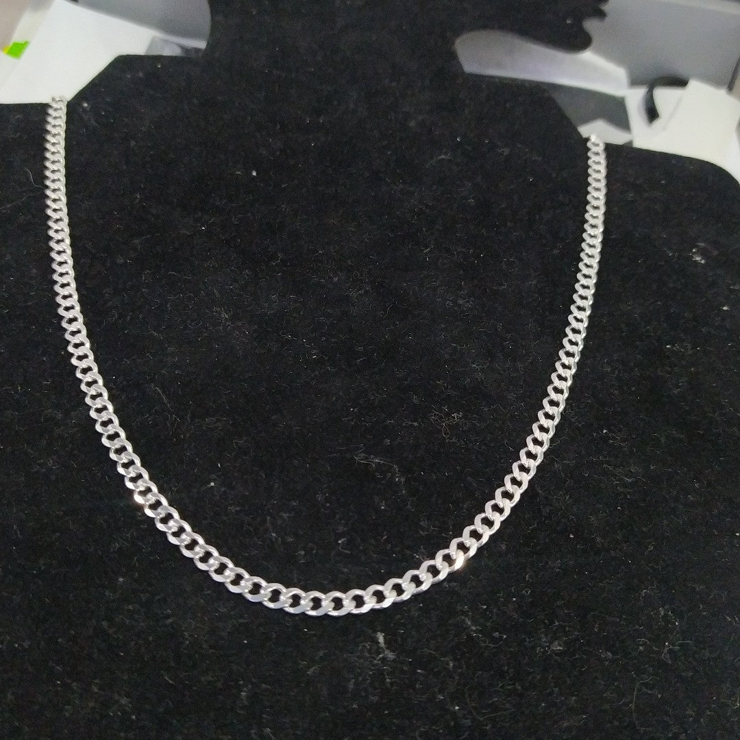 CADENA TEJIDO BARBADO PLATA .925 55 CM 12.8 GR (NUEVO)