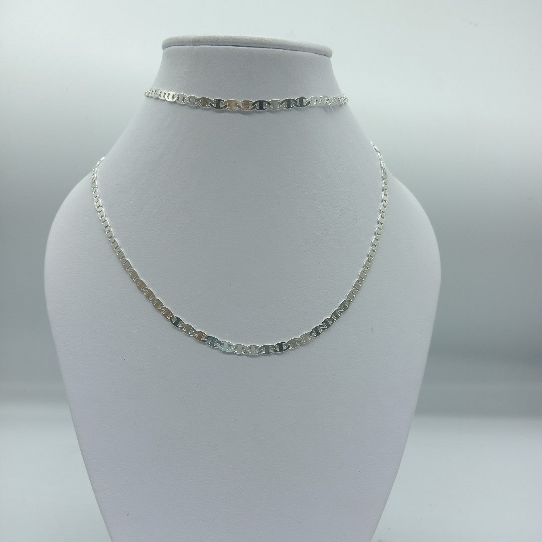 CADENA TEJIDO GUCHI PLATA .925 60 CM 9.1 GR (NUEVO)