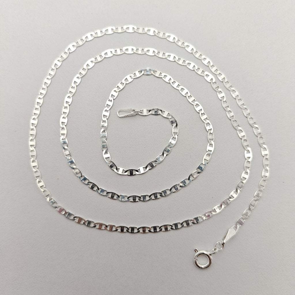 CADENA TEJIDO ESPEJO PLATA .925 55 CM 4 GR (NUEVO)