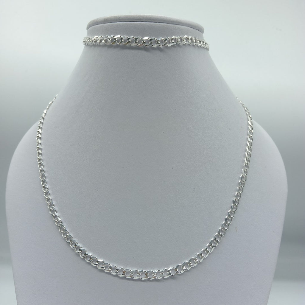 CADENA TEJIDO BARBADO PLATA .925 60 CM 13.2 GR (NUEVO)